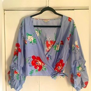 Floral Tie Cropped Top